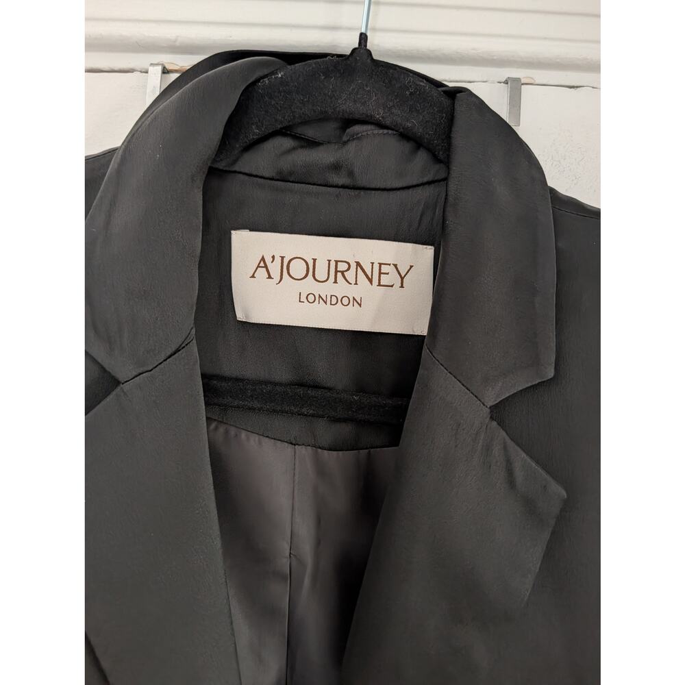 A'Journey London Satin Black Blazer EU 40 / US Medium - Picture 3 of 5